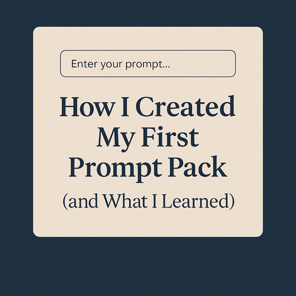 How I Created My First Prompt Pack (and What I Learned)